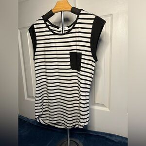 Calvin Klein Monochrome Striped Top